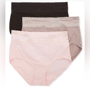 Warner's RS2093P No Pinching No Problems Brief Panty-3 Pack Assorted Small/5 New